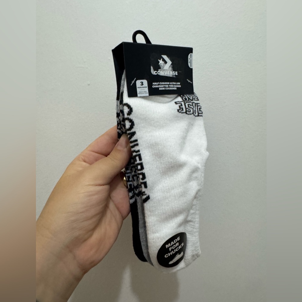 Converse Hal Cushion Ultra Low Socks 3 Pair men’s size 6-12